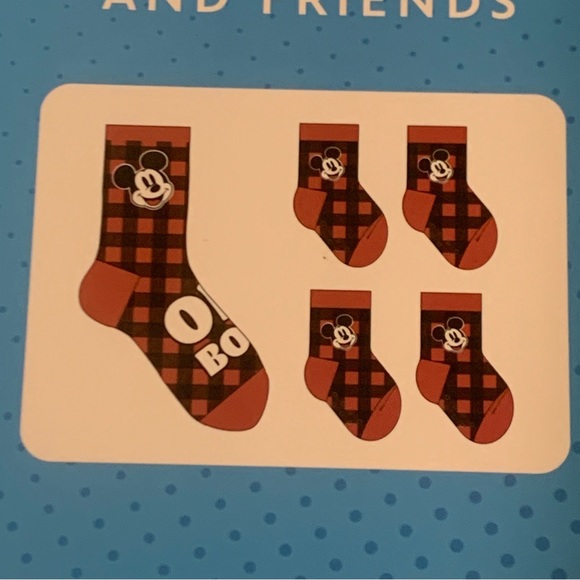 Disney Mickey Pet Owner Sock Gift Set Box Matching socks new - Picture 3 of 3